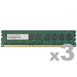 Mac用 DDR3-1066/PC3-8500 Unbuffered DIMM 2GB×3枚組 ECC ADM8500D-E2G3