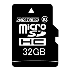 microSDHCカード 32GB Class10 SD変換Adapter付 AD-MRHAM32G/10