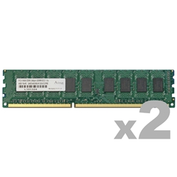 サーバー用 DDR3-1333/PC3-10600 Unbuffered DIMM 8GB×2枚組 ECC ADS10600D-E8GW