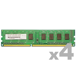 DOS/V用 DDR3-1600/PC3-12800 Unbuffered DIMM 2GB×4枚組 省電力モデル ADS12800D-H2G4