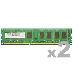 DOS/V用 DDR3-1600/PC3-12800 Unbuffered DIMM 2GB×2枚組 省電力モデル ADS12800D-H2GW