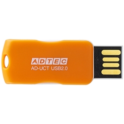 USB2.0 回転式フラッシュメモリ 16GB AD-UCT オレンジ AD-UCTR16G-U2