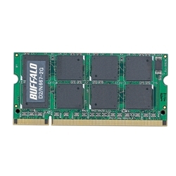 PC2-5300(DDR2-667)対応 DDR2 SDRAM 200Pin用 S.O.DIMM 2GB D2/N667-2G