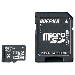 防水仕様 Class4対応 microSDHCカード SD変換アダプター付モデル 4GB RMSD-BS4GAB