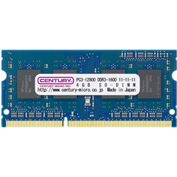 アップル用 PC3-12800/DDR3-1600 4GB 204pin SO-DIMM 日本製 CD4G-SOD3U1600M