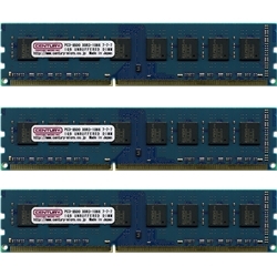 PC用 PC3-8500/DDR3-1066 6GBキット(2GB 3枚組み) 240pin unbuffered DIMM 日本製 CK2GX3-D3U1066