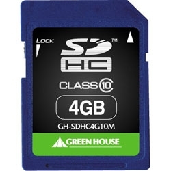 SDHCメモリーカード(MLCチップ) 4GB Class10 GH-SDHC4G10M