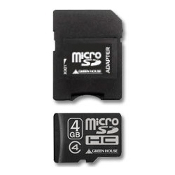 microSDHCカード(アダプタ付属) 4GB Class4 GH-SDMRHC4G4