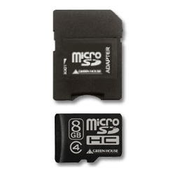 microSDHCカード(アダプタ付属) 8GB Class4 3年保証 GH-SDMRHC8G4