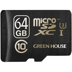 microSDXCカード UHS-I U3 クラス10 64GB GH-SDMRXCUA64G