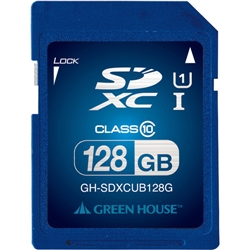 SDXCメモリーカード UHS-I クラス10 128GB GH-SDXCUB128G
