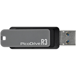 回転式キャップ USB3.0メモリー 「ピコドライブR3」 128GB GH-UF3RA128G-BK