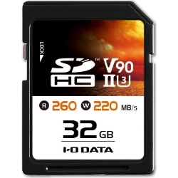 UHS-II UHSスピードクラス3/Video Speed Class 90対応 SDHCメモリーカード 32GB SD2U3-32G