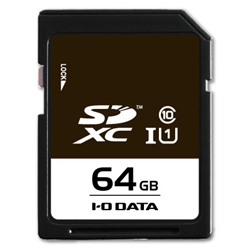 UHS スピードクラス1対応 SDXCメモリーカード 64GB SDU1-64G