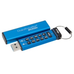 4GB DataTraveler 2000 USB3.1 キーパッド付 256ビット AES暗号化機能付 DT2000/4GB