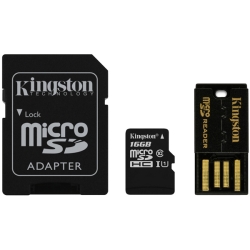 16GB Class 10 microSDHCカード + SD adapter + USB reader Multi Kit MBLY10G2/16GB