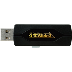 16GB USB3.0/2.0対応スライド式フラッシュメモリ Xiao Slide 3 (ブラック) PFU-XS3S/16GK