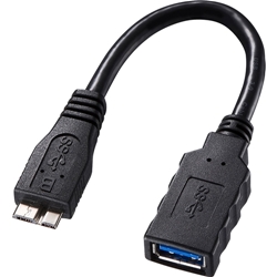 USB3.0ホスト変換アダプタケーブル(MicroBオス-Aメス) AD-USB27