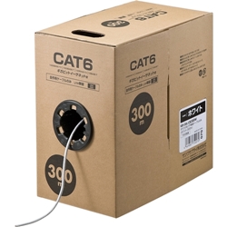 CAT6UTP単線ケーブルのみ(300m・ホワイト) KB-C6L-CB300W