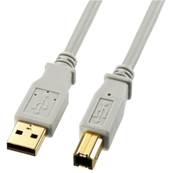 USB2.0ケーブル(ライトグレー・0.6m) KU20-06HK