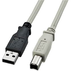 USB2.0ケーブル(ライトグレー・1.5m) KU20-15K