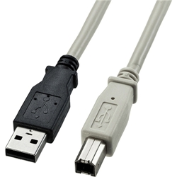 USB2.0ケーブル(2m・ライトグレー) KU20-2K