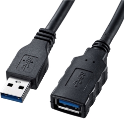 USB3.0延長ケーブル(ブラック・0.5m) KU30-EN05