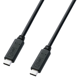 USB3.1 Gen2 Type C PD対応ケーブル(1m・ブラック) KU31-CCP310