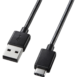 Type C USB2.0標準ケーブル(1.5m・ブラック) KU-CA15