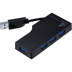 ケーブル収納4ポートUSB3.0ハブ(ブラック) USB-HAM405BK