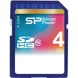 SDHCメモリーカード 4GB (Class10) 永久保証 SP004GBSDH010V10