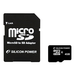 microSDHCカード 4GB (Class10) 永久保証 (SDHCアダプター付) SP004GBSTH010V10-SP