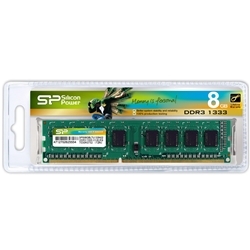 メモリモジュール 240Pin DIMM DDR3-1333(PC3-10600) 8GB ブリスターパッケージ SP008GBLTU133N02