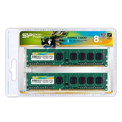 メモリモジュール 240Pin DIMM DDR3-1600(PC3-12800) 4GB×2枚組 ブリスターパッケージ SP008GBLTU160N22DA