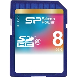 SDHCメモリーカード 8GB (Class6) 永久保証 SP008GBSDH006V10