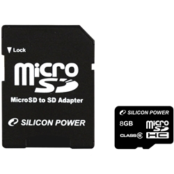 microSDHCカード 8GB (Class6) 永久保証 (SDHCアダプター付) SP008GBSTH006V10