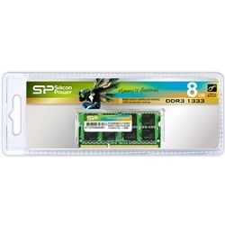 メモリモジュール 204Pin SO-DIMM DDR3-1333(PC3-10600) 8GB ブリスターパッケージ SP008GBSTU133N02