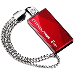 USB2.0フラッシュメモリ TOUCH 810 8GB 赤 スライド式 SP008GBUF2810V1R
