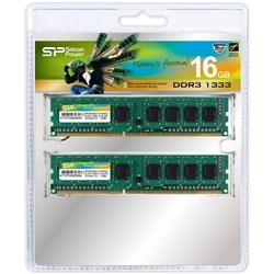 メモリモジュール 240Pin DIMM DDR3-1333(PC3-10600) 8GB×2枚組 ブリスターパッケージ SP016GBLTU133N22