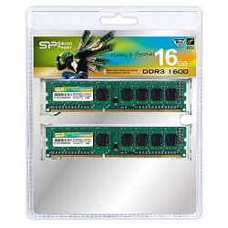 メモリモジュール 240Pin DIMM DDR3-1600(PC3-12800) 8GB×2枚組 SP016GBLTU160N22DA