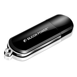 USBフラッシュメモリ LuxMini322 16GB ブラック 永久保証 SP016GBUF2322V1K