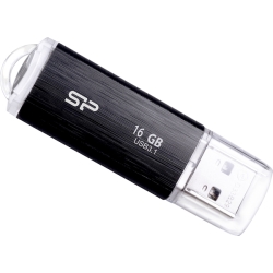 USB3.1フラッシュメモリ Blaze B02 Series 16GB ブラック キャップ ストラップホール付き SP016GBUF3B02V1KJP