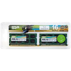 【1.35V低電圧メモリ】メモリモジュール 204Pin SO-DIMM DDR3-1600(PC3-12800) 8GB×2枚組 ブリスターパッケージ SP016GLSTU160N22DA