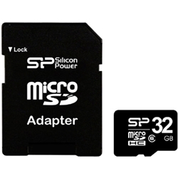 microSDHCカード 32GB (Class6) 永久保証 (SDHCアダプター付) SP032GBSTH006V10-SP