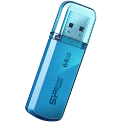 USBフラッシュメモリ Helios 101 Series 64GB ブルー 永久保証 SP064GBUF2101V1B