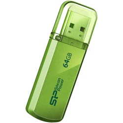 USBフラッシュメモリ Helios 101 Series 64GB グリーン 永久保証 SP064GBUF2101V1N